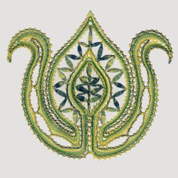 Preview: 531 Klöppelbrief Deckchen Knospe "Boccio"